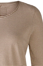 Light Stone and Taupe Striped Top