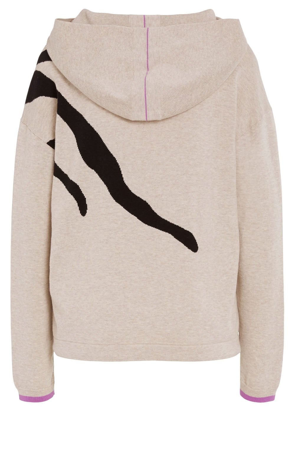 Light Stone and Violet Hooded Jumper