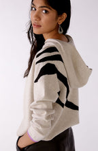 Light Stone and Violet Hooded Jumper