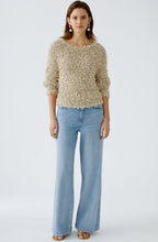 Light Stone Camel Paper Touch Fringed Pullover