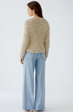 Light Stone Camel Paper Touch Fringed Pullover