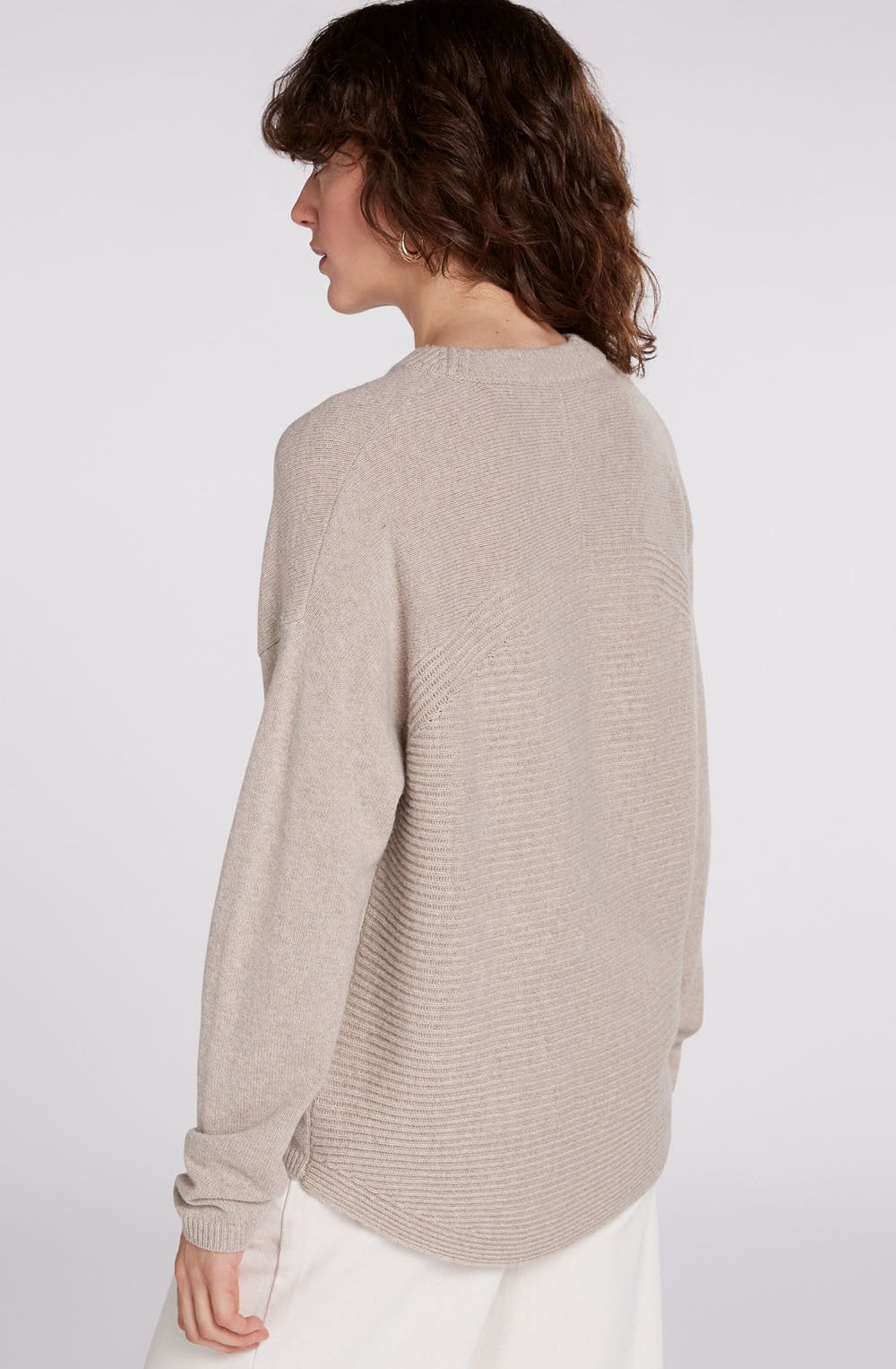 Light Stone Contrast Knit Jumper