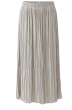 Light Stone Crinkled Satin Touch Maxi Skirt