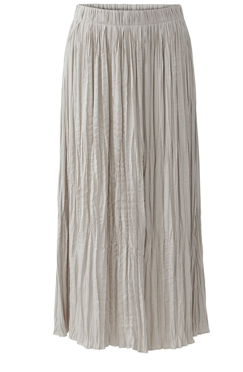 Light Stone Crinkled Satin Touch Maxi Skirt