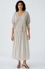 Light Stone Crinkled Satin Touch Maxi Skirt