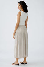 Light Stone Crinkled Satin Touch Maxi Skirt