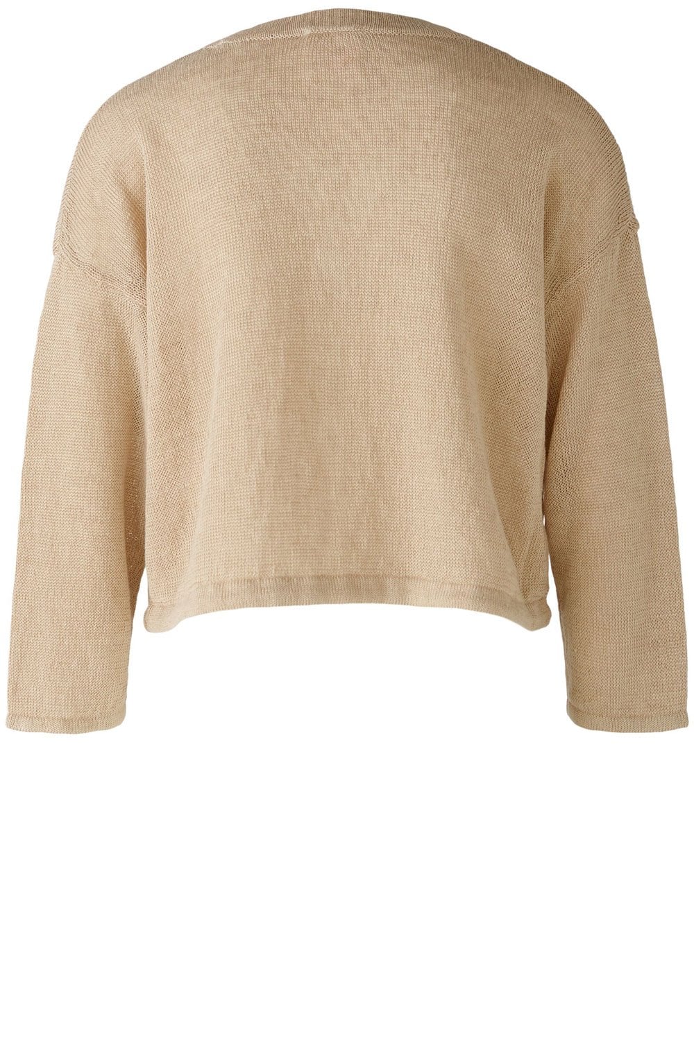Light Stone Drawstring Hem Linen Cardigan