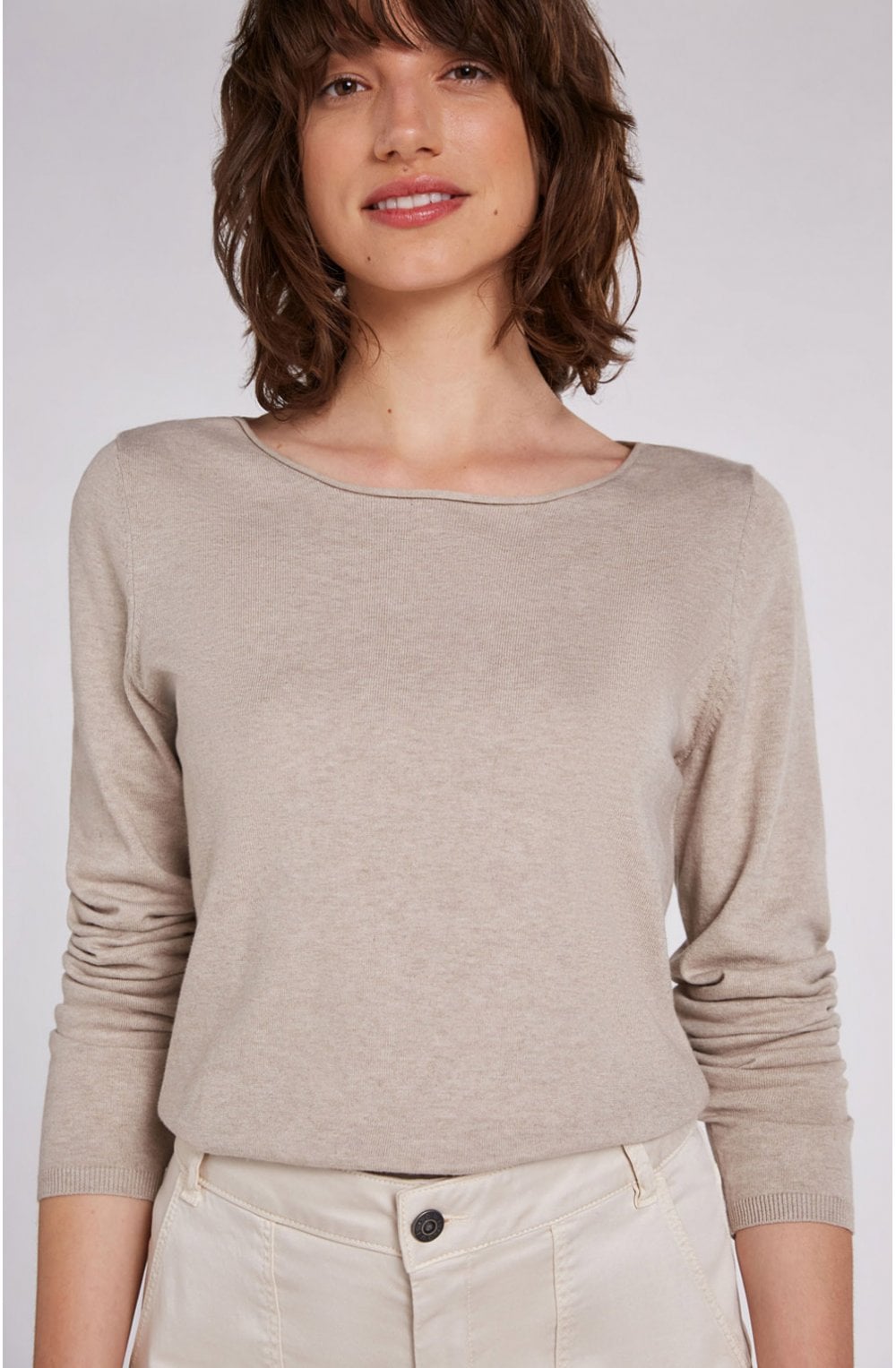 Light Stone Fine Knit Jumper