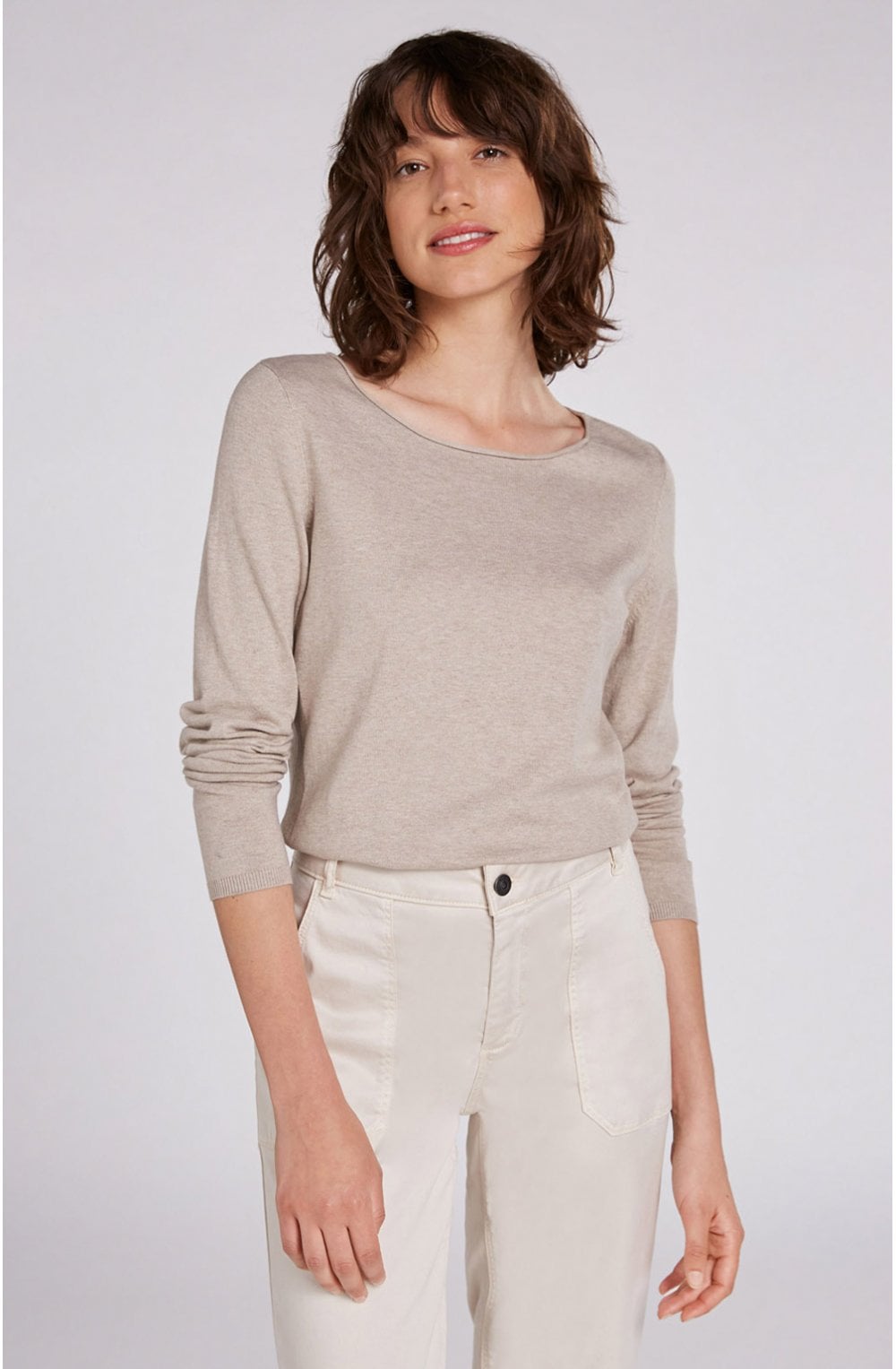 Light Stone Fine Knit Jumper