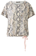Light Stone Grey Drawstring Blouse