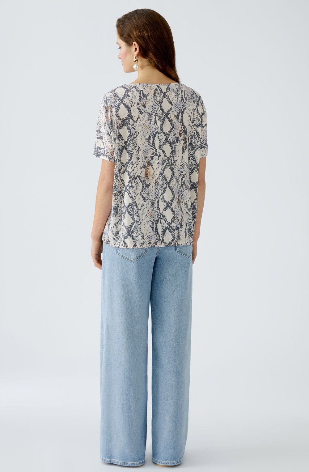 Light Stone Grey Drawstring Blouse