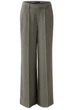 Light Stone Grey Houndstooth Wide Leg Trousers