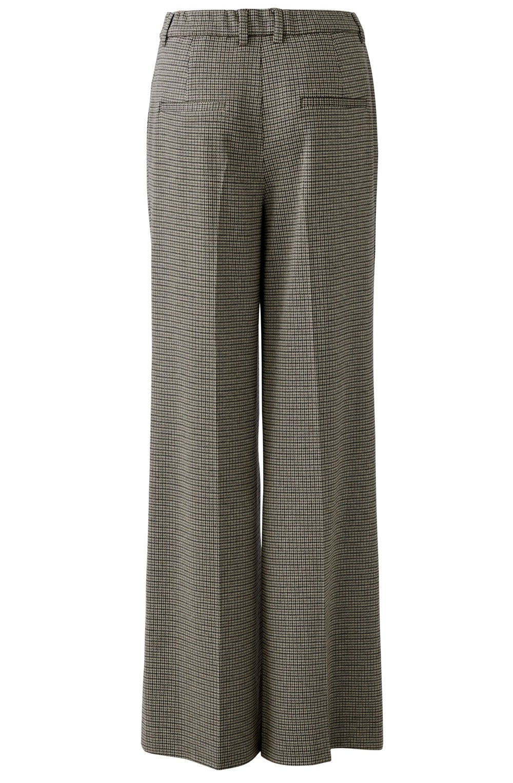 Light Stone Grey Houndstooth Wide Leg Trousers