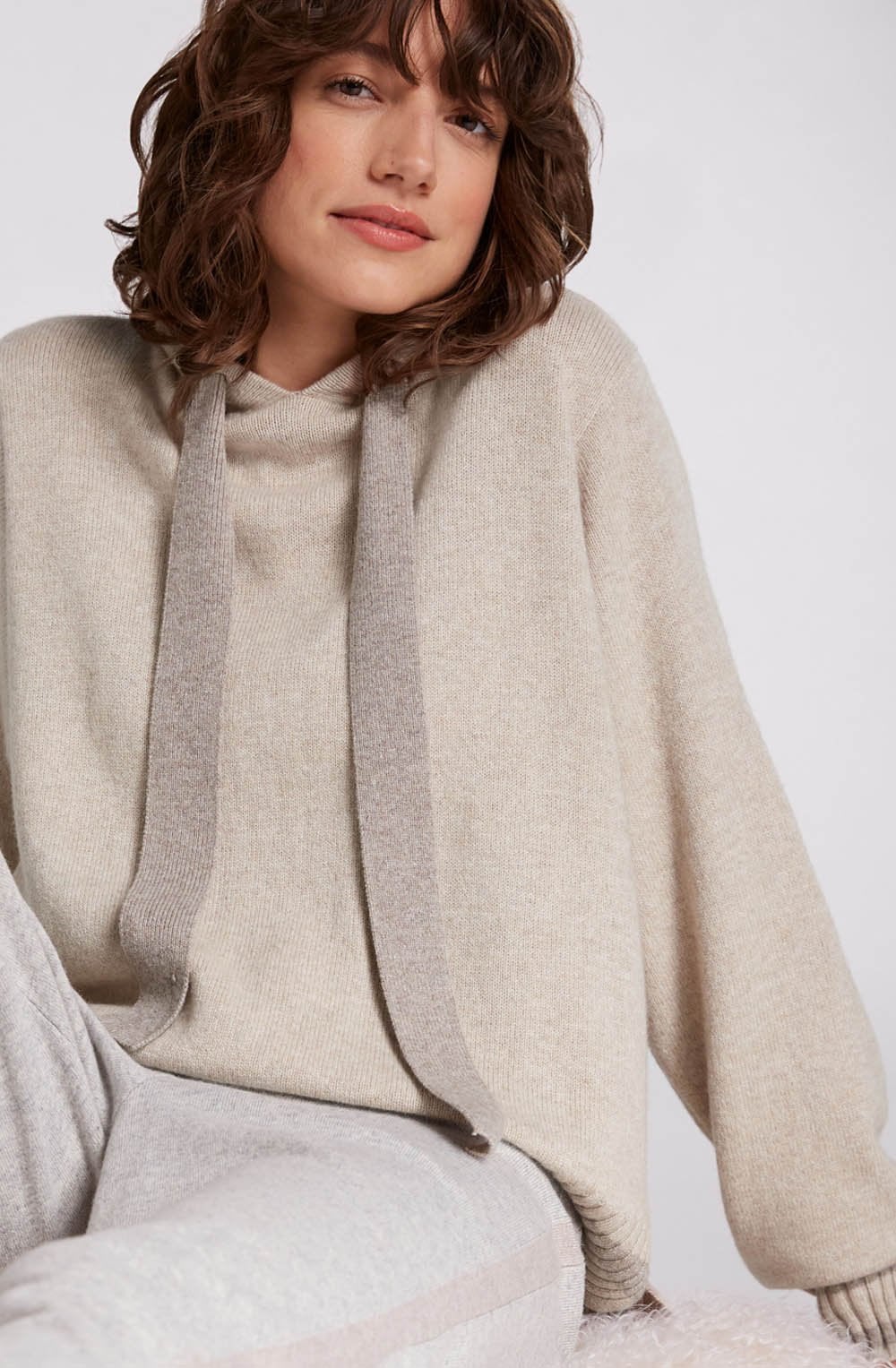 Light Stone Hooded Jumper