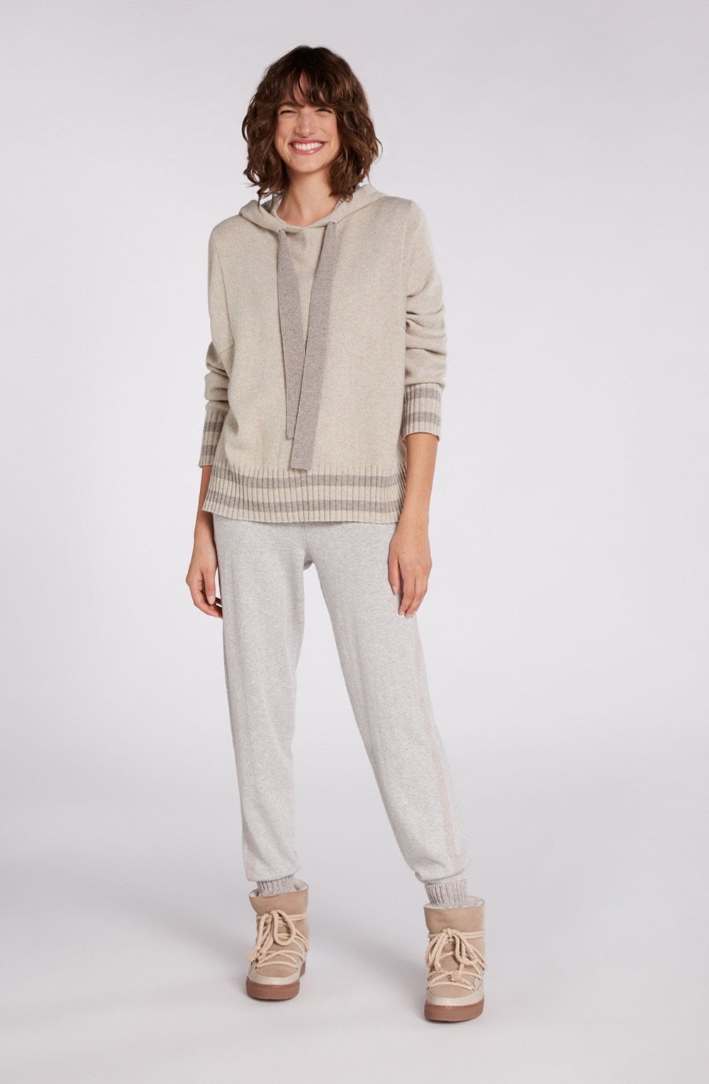 Light Stone Hooded Jumper