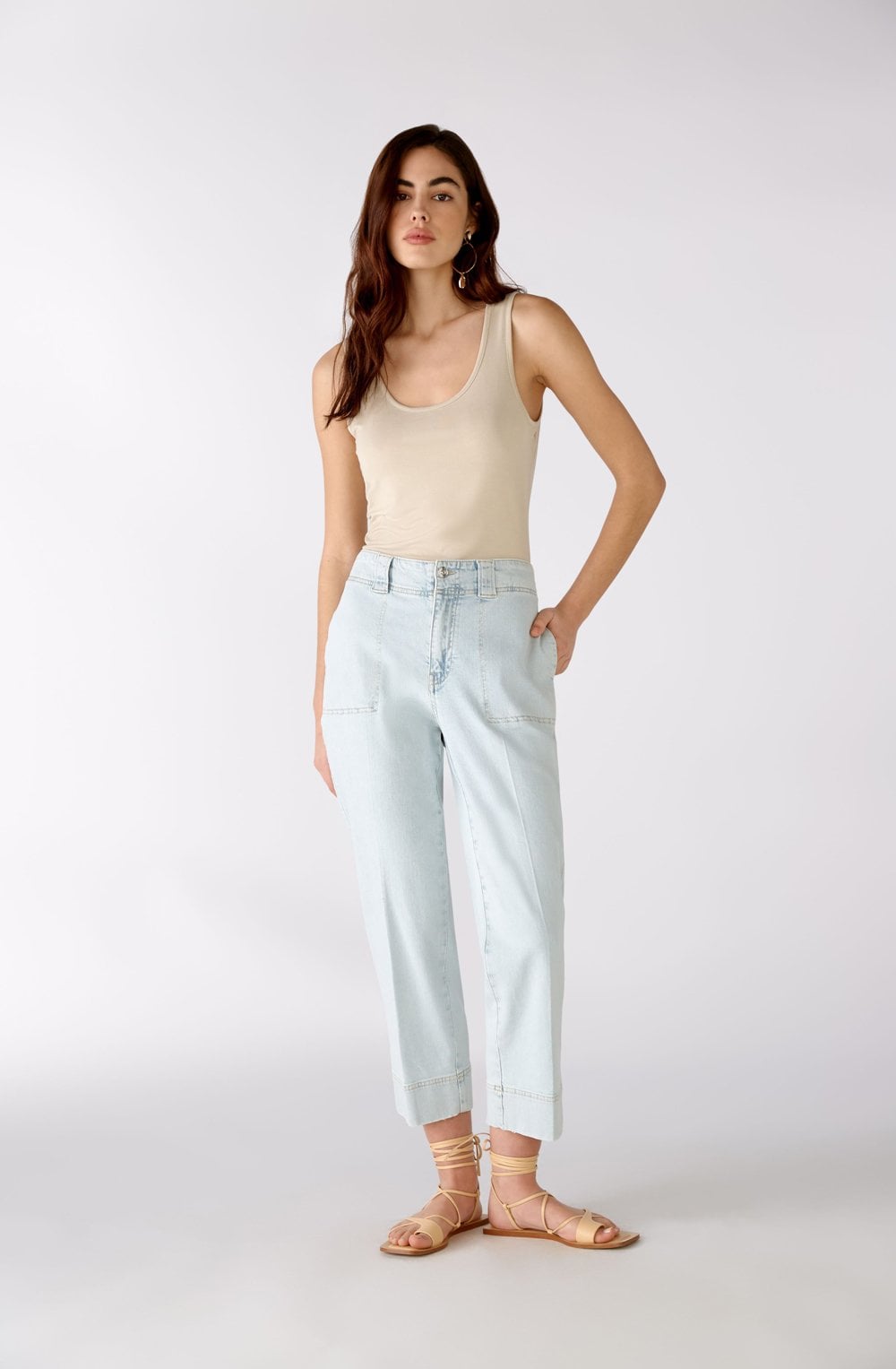 Light Stone Jersey Vest Top