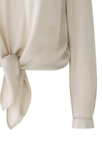 Light Stone Knotted Front Blouse