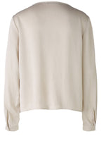 Light Stone Knotted Front Blouse