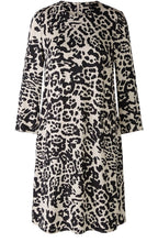 Light Stone Leo Print A Line Dress
