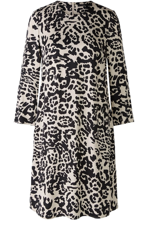 Light Stone Leo Print A Line Dress