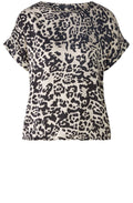Light Stone Leo Print Blouse