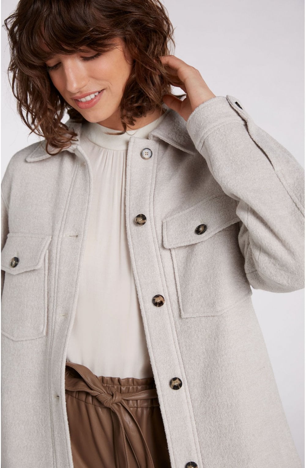 Light Stone Lightweight Shacket