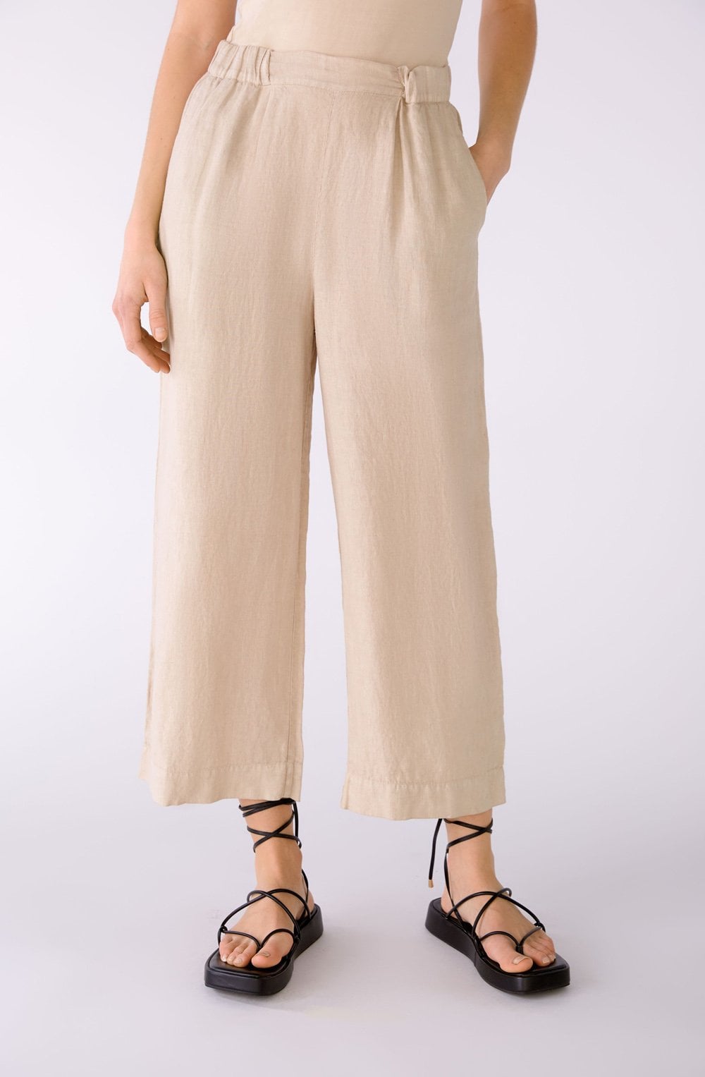 Light Stone Linen Culottes