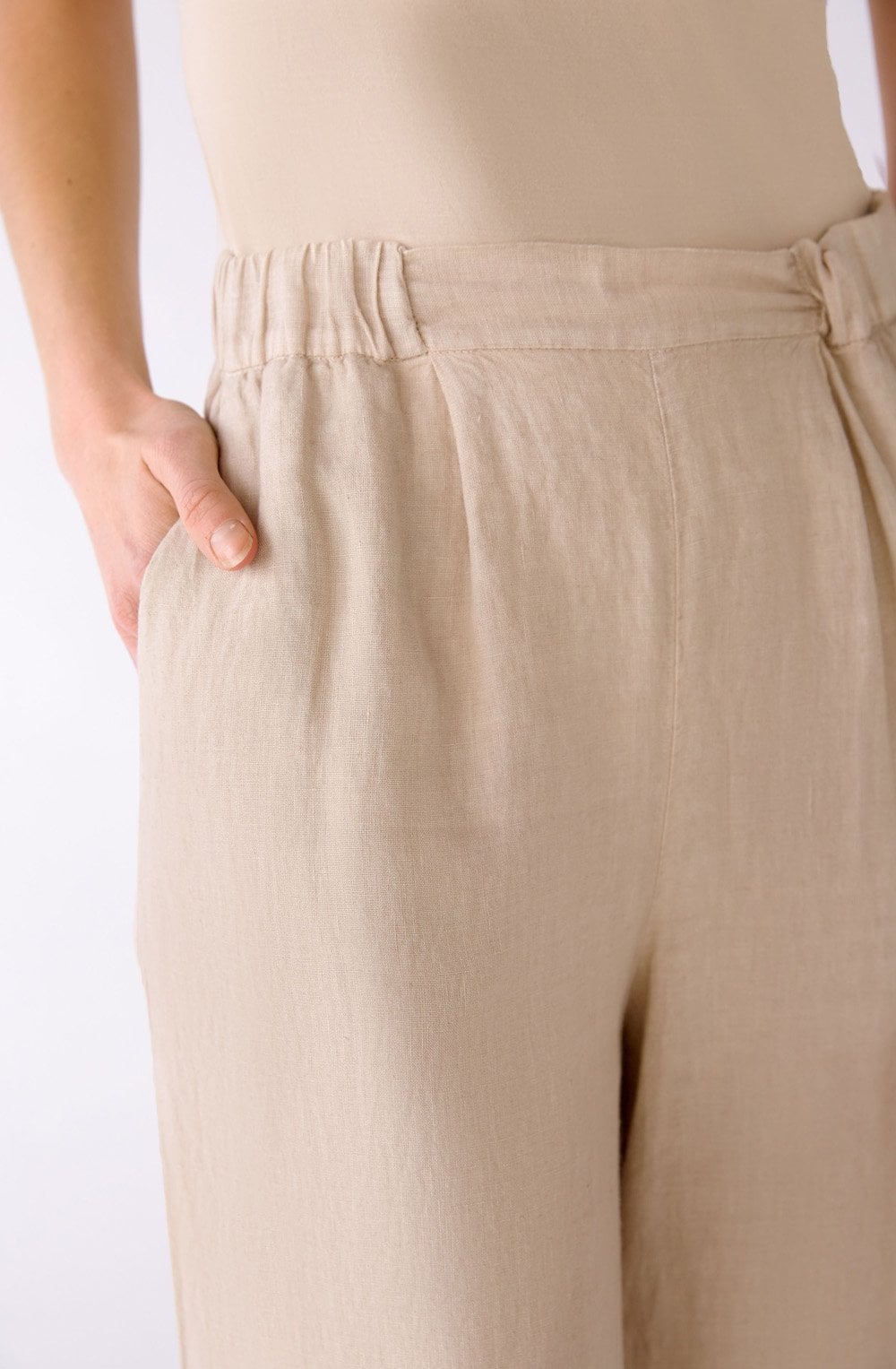 Light Stone Linen Culottes