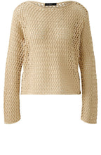 Light Stone Open Weave Top