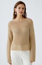 Light Stone Open Weave Top