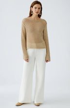Light Stone Open Weave Top