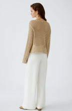 Light Stone Open Weave Top