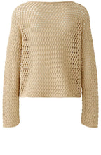 Light Stone Open Weave Top