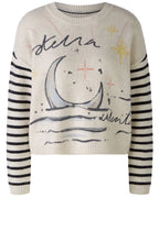 Light Stone Placed Print and Striped Jumper