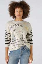 Light Stone Placed Print and Striped Jumper
