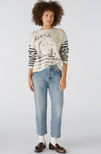 Light Stone Placed Print and Striped Jumper