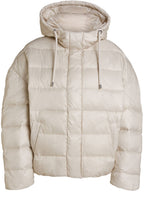 Light Stone Puffer Coat