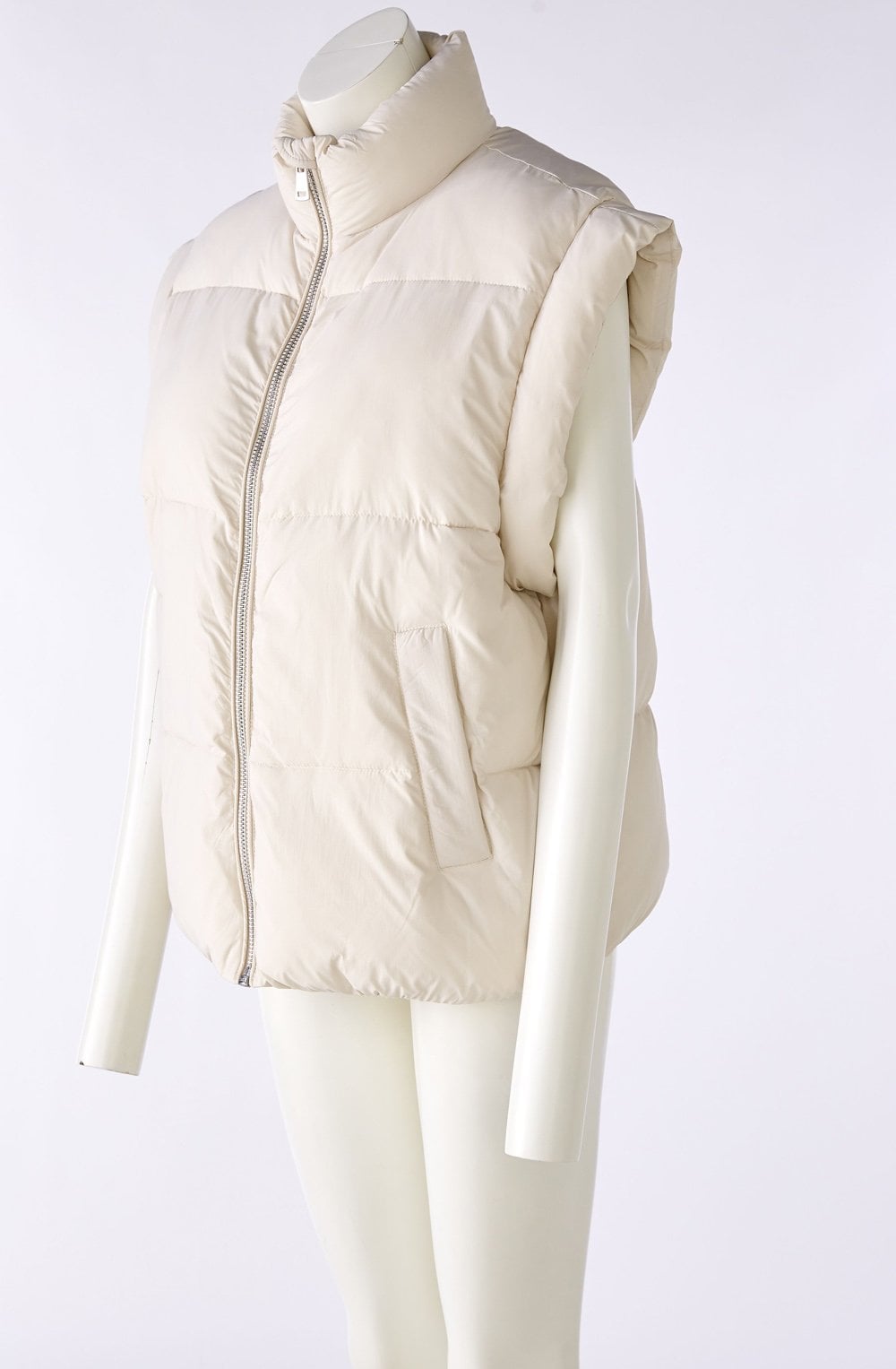 Light Stone Quilted Gilet