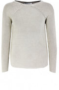 Light Stone Ribbed Knit Jumper