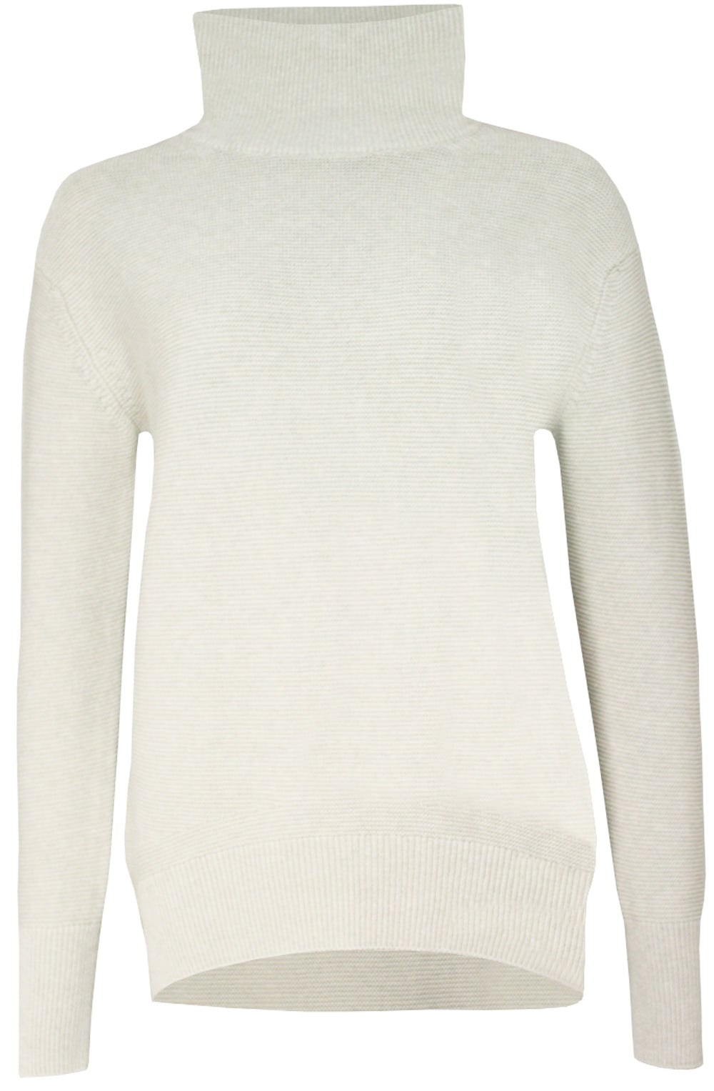 Light Stone Ribbed Knit Sweater
