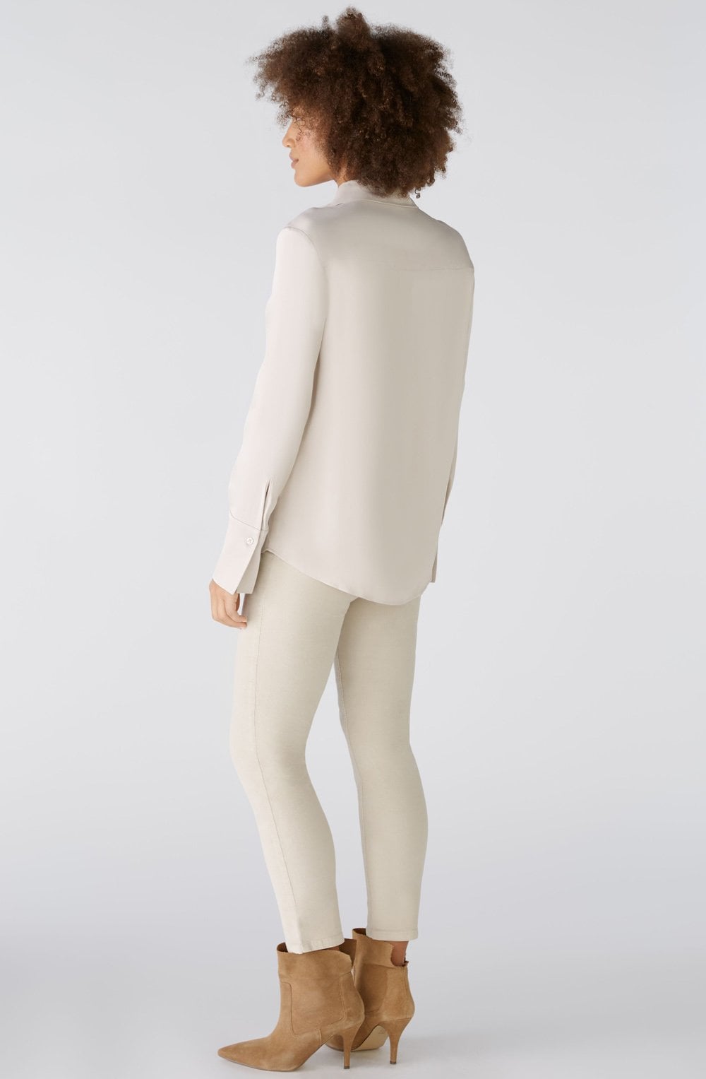 Light Stone Satin Touch Blouse