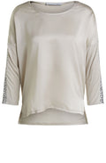 Light Stone Silky Front Top