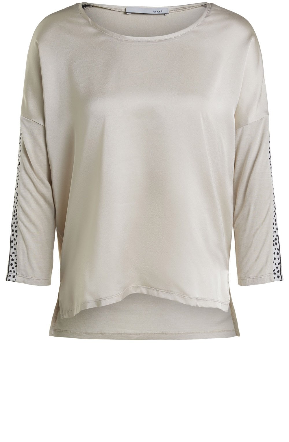 Light Stone Silky Front Top