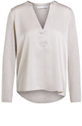 Light Stone Silky Front Top