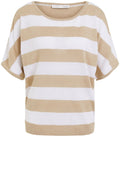 Light Stone Stripe Knit Top