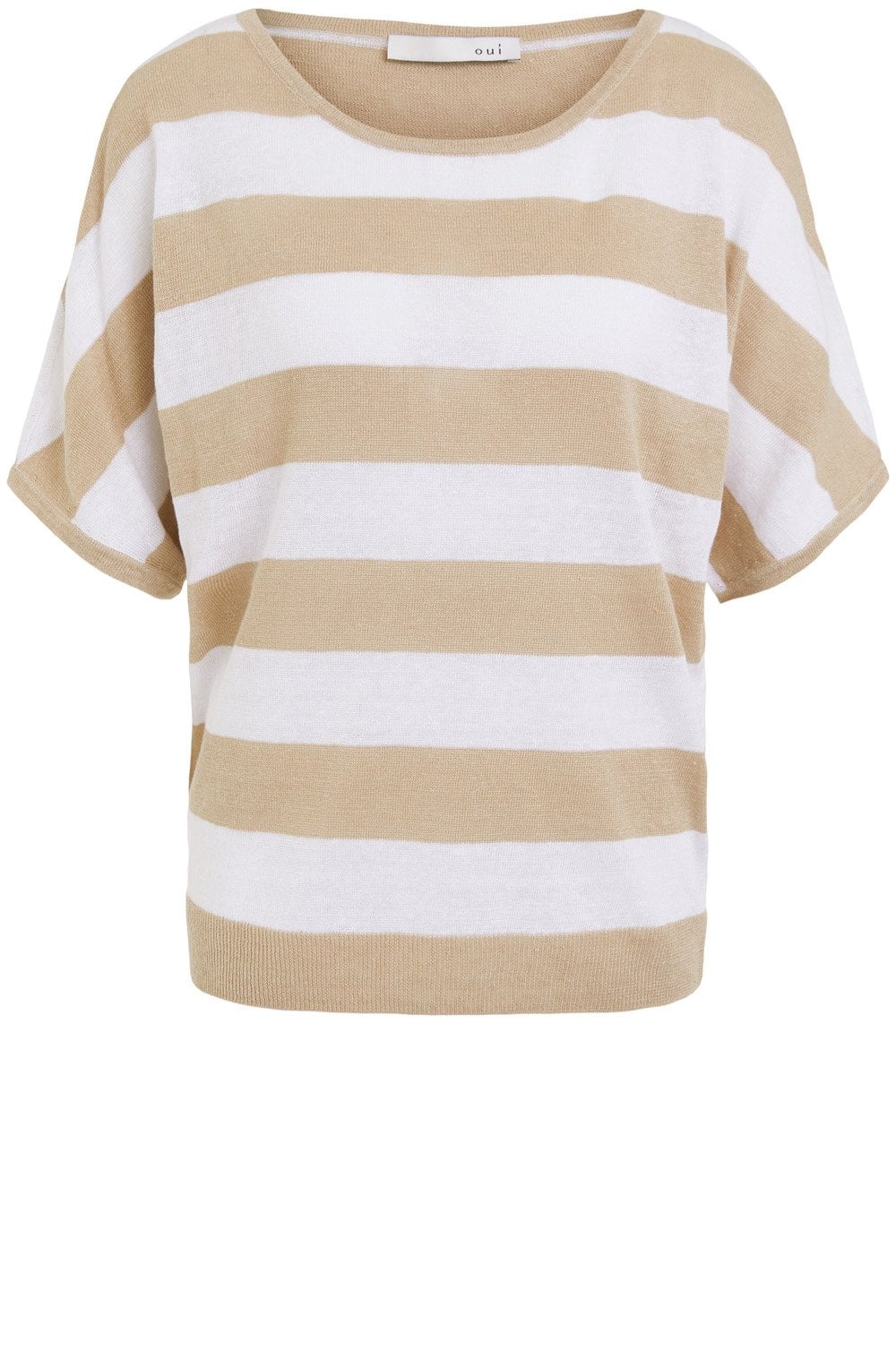 Light Stone Stripe Knit Top