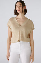 Light Stone V Neck Linen T Shirt