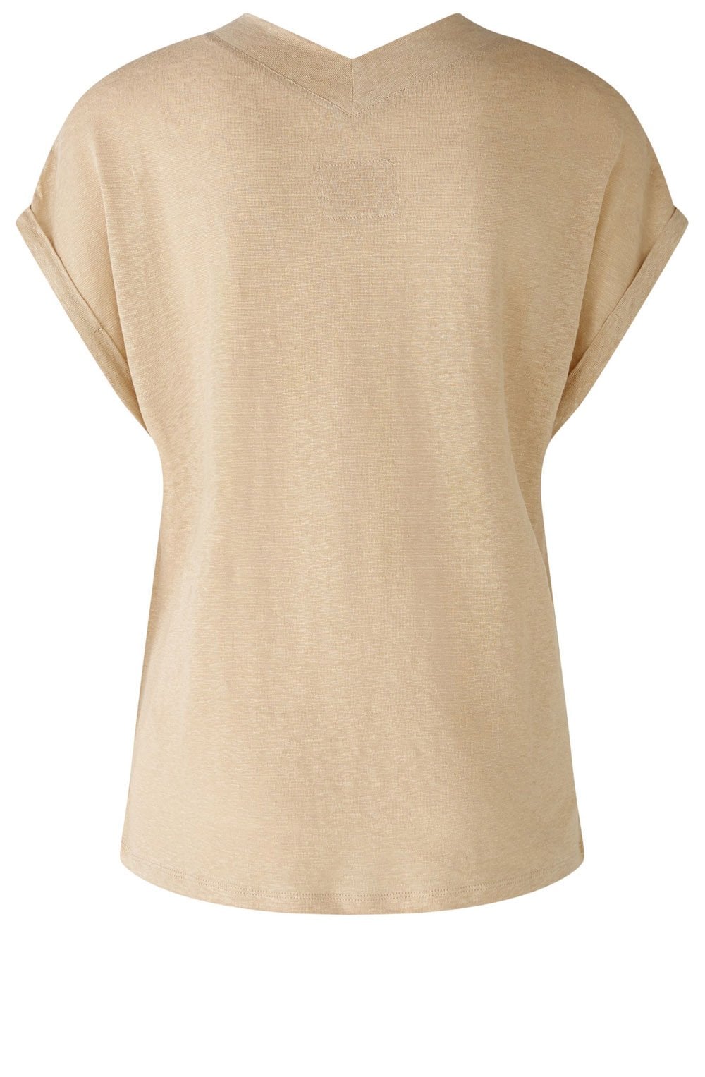 Light Stone V Neck Linen T Shirt