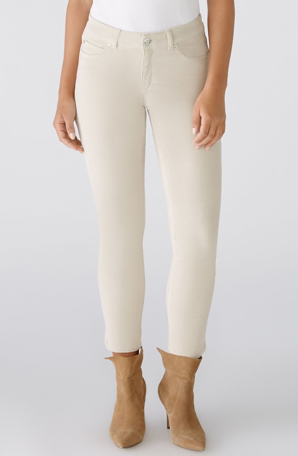 Light Stone Velvet Corduroy Baxtor Jeggngs