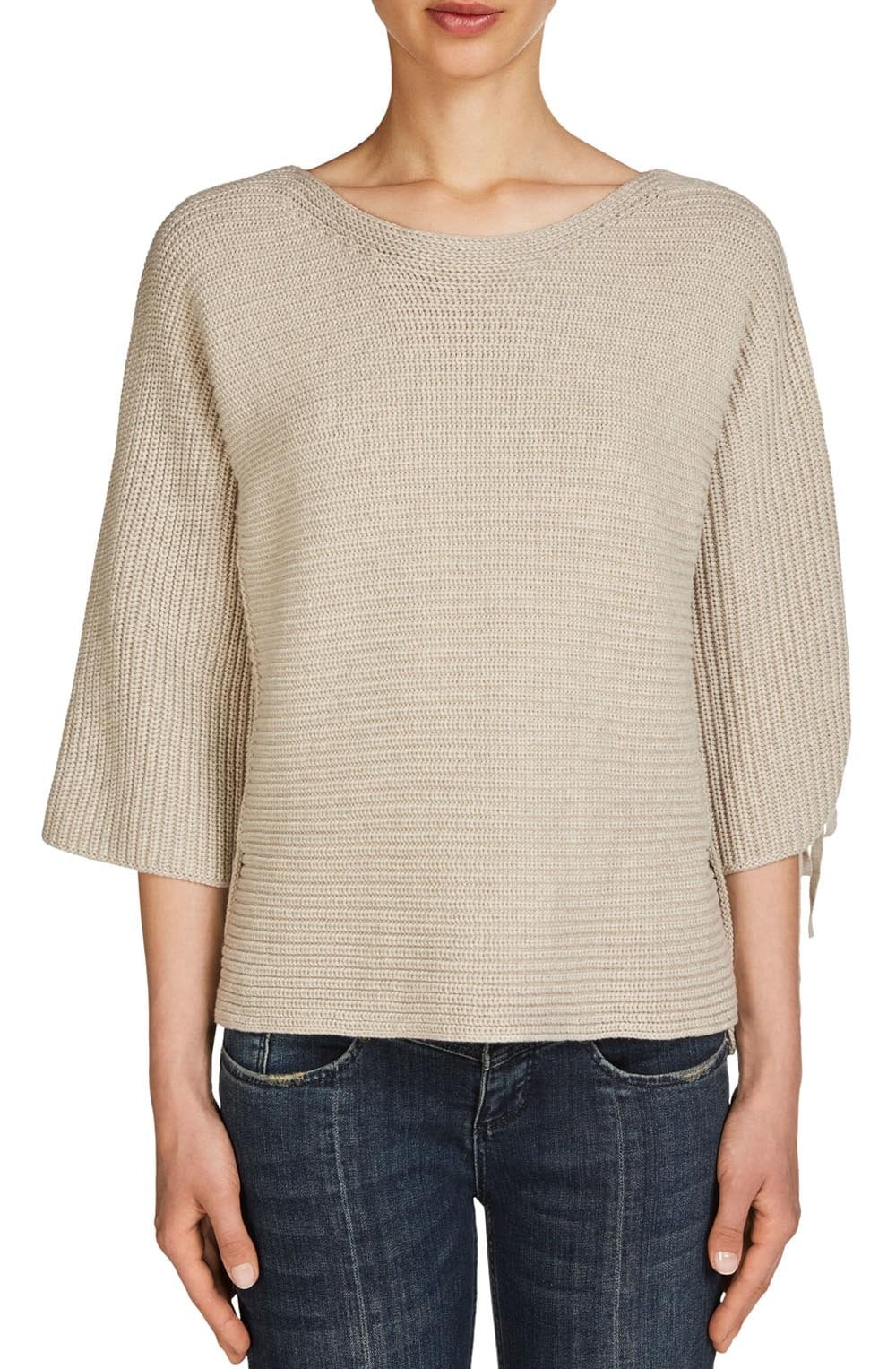 Light Taupe Ribbed Sweater